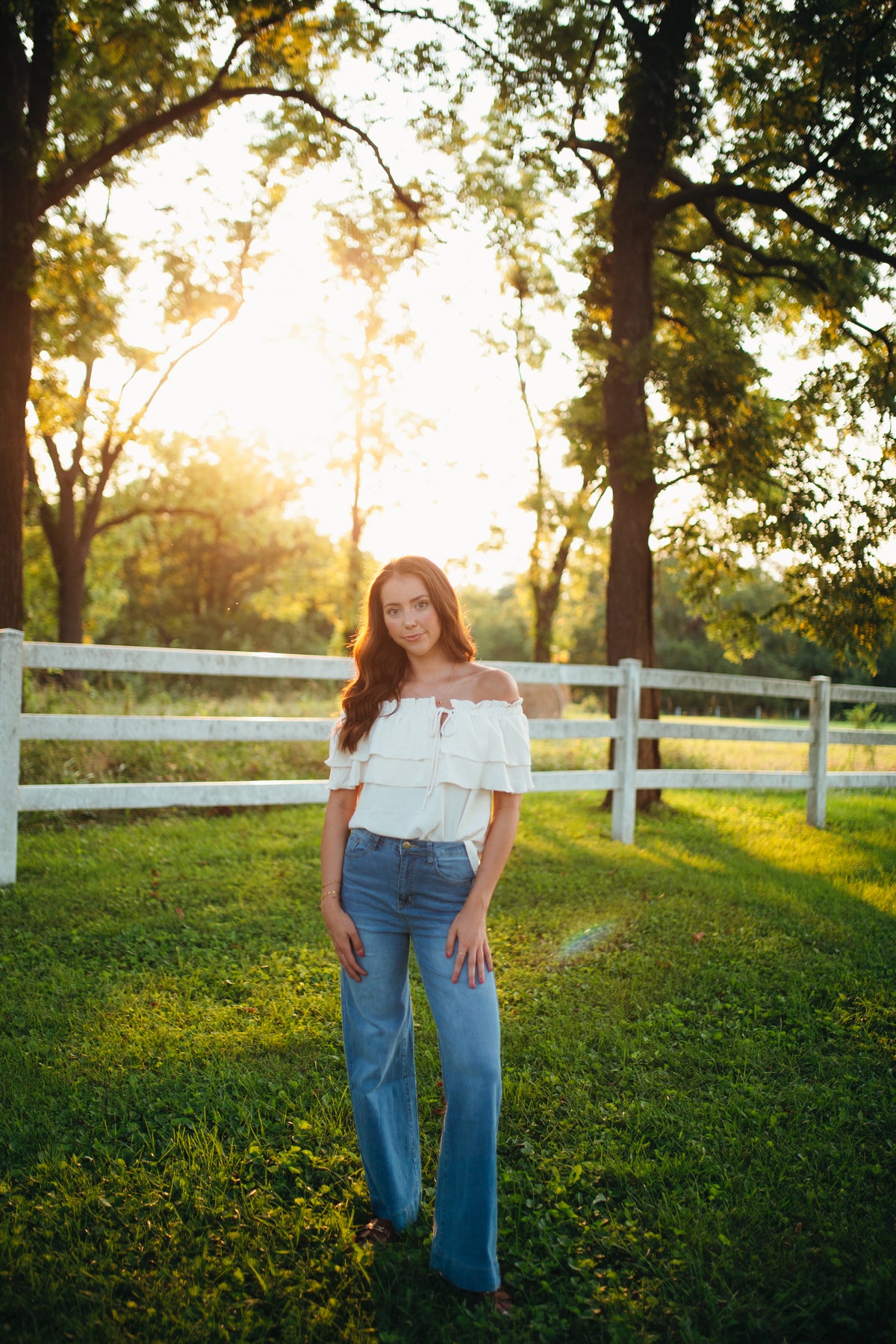 Vintage Wash Wide-Leg Denim Jeans